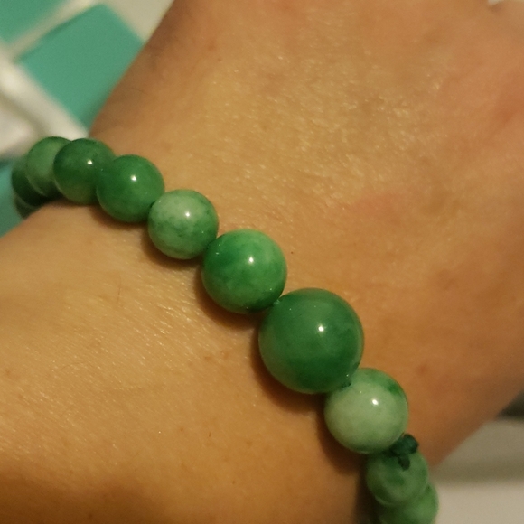 Apple💚 Jade Set, Bracelet 8.5" Band Size 8 - Picture 3 of 4
